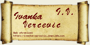 Ivanka Verčević vizit kartica